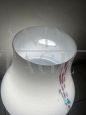 Large Murano glass mushroom lamp with blue and pink inserts