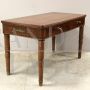 Antique Charles X desk table in walnut with bronzes, Italy 1800s