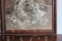 Antique tempera painting depicting angels, sketch for a 19th century fresco