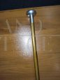 Walnut wood walking stick with silver handle