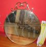 Small round wall mirror from the 1960s