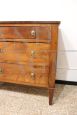 Antique 18th century dresser - Louis XVI period in solid walnut with lion handles