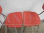Set of 4 red formica vintage chairs