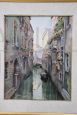 Watercolor painting on paper, Venetian landscape, 1900s