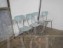 Set of 4 speckled green formica chairs, 1960s