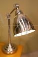 Industrial chrome table lamp