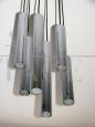 Cascade chandelier with chromed steel tubes, 1970s