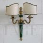 Pair of vintage brass wall lights with lampshade