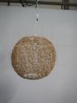 Vintage 70s rattan chandelier