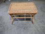 Vintage side table in bamboo and rattan