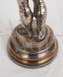 Pair of antique Napoleon III sculptures signed Lalouet in silvered bronze
