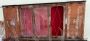 Large vintage sideboard display cabinet in mahogany with inlays