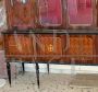 Large vintage sideboard display cabinet in mahogany with inlays