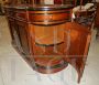 Antique sideboard in walnut with rounded corners, second half of the 19th century