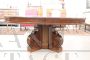 Antique oval table extendable up to 7.80 m in walnut wood
