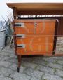 1950s design desk with eco-leather top