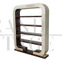 Art Deco style double-sided bookcase in natural parchment
