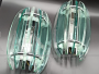 Pair of vintage 70s Veca glass sconces