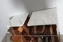 Pair of antique Tuscan Capuchin bedside tables from 1850 with Carrara marble top