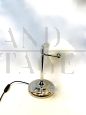 Vintage ministerial desk lamp with white glass shade         
