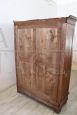 Small antique poplar wardrobe from the 19th century