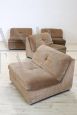 Design modular velvet sofa by Busnelli, Italy 1970s