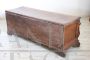 Antique 18th century bench with storage in solid walnut