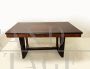 1930s Art Deco table in rosewood and maple wood