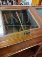 Vintage shop display cabinet with glass top