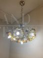 Mazzega chandelier from the 70s with 7 Murano glass flowers lights