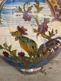 Large liberty potiche vase by Santarelli Gualdo Tadino with rooster
