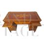 Richly inlaid antique style Lombard centre desk