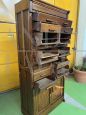 Vintage oak lawyer's filing cabinet with doors and drawers