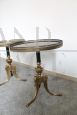 Pair of Art Deco coffee tables in bronze and black glass