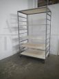 Large industrial trolley with shelves, vintage 1970s