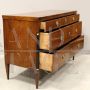 Antique Directoire chest of drawers in walnut, Italy 18th century