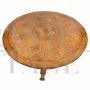 Antique round table in birch briar, early 1900s