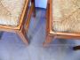2 80's kitchen chairs with straw seat
