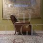 1920s brown leather armchair