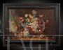 Antique Italian Lombard oil painting on canvas depicting Still Life with flowers                        
                            