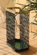 Umbrella stand in wrought iron and brass, Italy 1970s