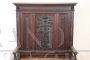 Antique Renaissance style entrance chest in carved walnut, late 19th century