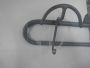Large vintage iron coat rack with 12 places, 1950s