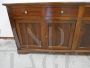 Large antique sideboard with four doors in walnut, late 19th century