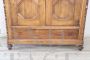 Antique solid poplar wood wardrobe, mid-19th century