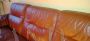 Vintage three seater sofa in brown leather