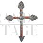 Crocifisso antico in argento e legno del XIX secolo                            
                     Antique crucifix in silver and wood from the 19th century       