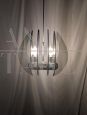 Vintage 2-light smoked glass pendant lamp