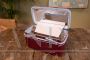 Valigetta beauty case vintage Samsonite rosso anni '60                            