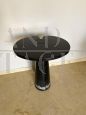 Angelo Mangiarotti style coffee table in black Marquina marble